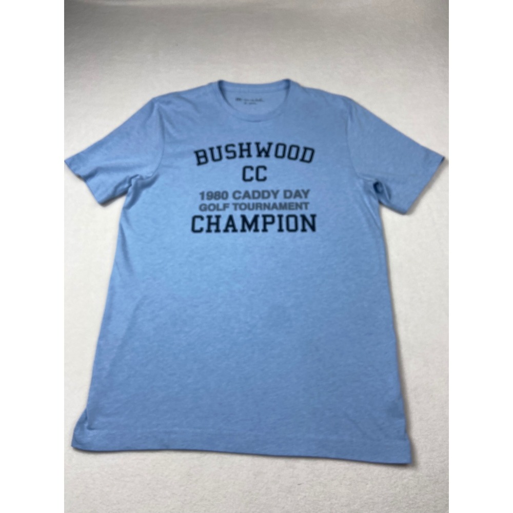 Travis Mathew Golf T-Shirt Bushwood CC 1980 Caddy Day Champion Blue M